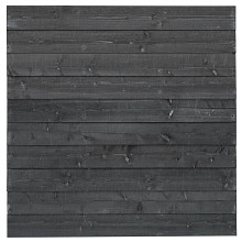 DHZ vuren tuinscherm zwart - Helsinki 180x180cm tweezijdig bekleed - kader: 3.1x4.4cm / planken: 1.1