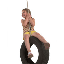 Speelgarnituur - Autobandschommel met touw - Touwlengte: 250cm