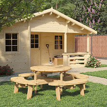 Picknicktafel vuren geïmpregneerd - Rond