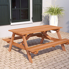 Hardhouten picknicktafel - Economy