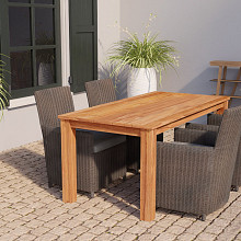 Tuintafel teak - Solide rustiek 250x100cm