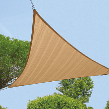 Zonnezeil - 3-hoek 4.2x4.2m zandbeige