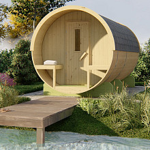 Saunabarrel vurenhout - Ø220cm, 400cm lang