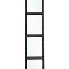 Glaswand modern zwart enkel - Wandmodule B45xH210cm