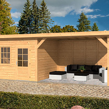 DHZ Plat dak met zijluifel Holten (3 c.) - 300x300+390cm basis