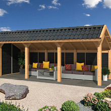 Bergen L Type 6 - Potdekselplank zwart