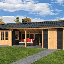 Bergen L Type 12 - Potdekselplank zwart