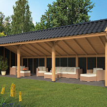 Bergen XL Type 6 - Potdekselplank zwart