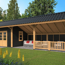 Bergen XL Type 8 - Potdekselplank zwart