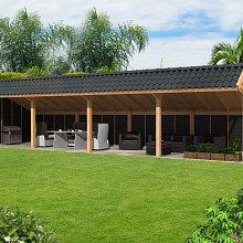 Bergen XL Type 10 - Potdekselplank zwart