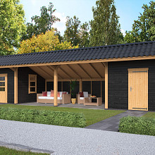 Bergen XL Type 12 - Potdekselplank zwart