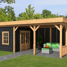 Oslo L Type 8 - Potdekselplank zwart