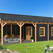 Hamar L Type 11 - Potdekselplank zwart