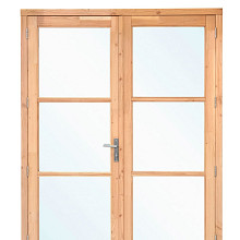 Dubbele deur lariks De Luxe - Draaideur 189.4x234.5cm onbehandeld