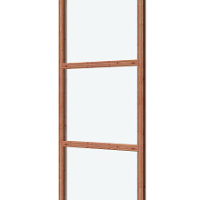 Glaswand De Luxe onbehandeld - type A 84.5x230cm