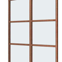 Glaswand De Luxe onbehandeld - type G 166.7x230cm