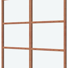 Glaswand De Luxe onbehandeld - type P 198x230cm