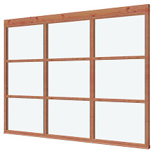 Glaswand De Luxe onbehandeld - type R 298x230cm