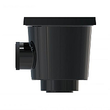 Luxe Drain vloerput Stone 200/200mm - Zwart Ral 9005