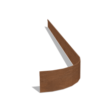 Cortenstaal kantopsluiting FLEX geplet 23 cm (lengte 150 cm)