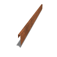Cortenstaal overzetprofiel 15x5x5cm (Lengte 240 cm)