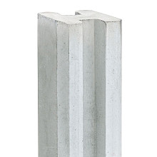 Berton©-sleufpaal 11.5x11.5 wit/grijs - 11.5x11.5x272cm eindmodel - Spui-serie