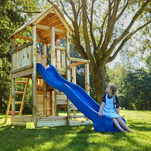 Waveglijbaan kunststof - 300cm - Groen - Platform hoogte 150cm