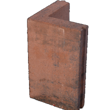 L Hoekelement 50x50x120 Roestbruin