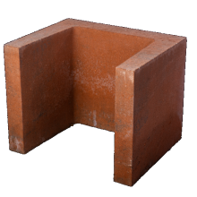 U-hoekelement 40x40x50 Roestbruin