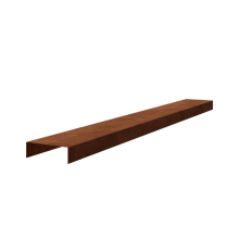 Cortenstaal overzetprofiel 5x15x5cm (lengte 240 cm)