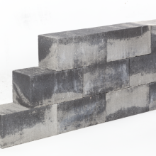 Lineablock 15x15x60 Zwart/Grijs