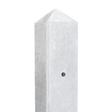 Eindpaal wit/grijs *lichtgewicht  8.5 x 8.5 x 277 cm betonpaal