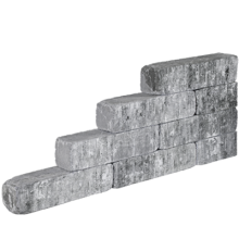 Blockstone 15x15x30 - Grijs/Zwart