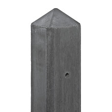 Tussenpaal antraciet glad met diamantkop 10 x 10 x 280 cm betonpaal