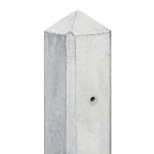 Eindpaal grijs glad met diamantkop 10 x 10 x 280 cm betonpaal