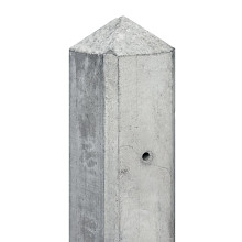 Tussenpaal grijs glad met diamantkop 10 x 10 x 280 cm betonpaal