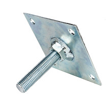 Hoogteverstelling voor betonpoer met plaat en draadeind m²0 - betonpoer