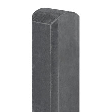 Tussenpaal antraciet glad met halfronde kop 10x10x280 cm betonpaal