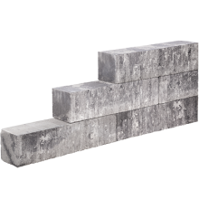 Linea block small 12x12x60 Zwart/Grijs