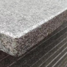 Zwart graniet gevlamd vijverrand HOEK 50/50x20x3