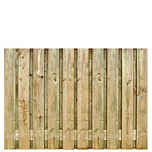 Tuinscherm vuren geïmp. 21 planks (19+2) - Azewijn 130x180cm - schutting