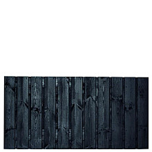 Tuinscherm zwart gesp. 23 planks (21+2) - Dresden 90x180cm - schutting