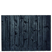 Tuinscherm zwart gesp. 23 planks (21+2) - Dresden 130x180cm - schutting