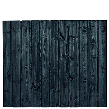 Tuinscherm zwart gesp. 23 planks (21+2) - Dresden 150x180cm - schutting