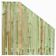 Tuinscherm geïmp. 21 planks (19+2) - Enschede 180/90x180cm VERLOOP - schutting