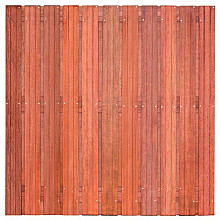 Tuinscherm hardhout 23 planks (21+2) - Hoorn 180 x 180 - schutting