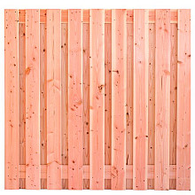 Tuinscherm lariks 19 planks (17+2) - Innsbruck 180x180cm fijnbezaagd - schutting