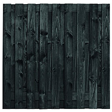 Tuinscherm zwart gesp. 19 planks (17+2) - Koblenz H180xB180cm - schutting