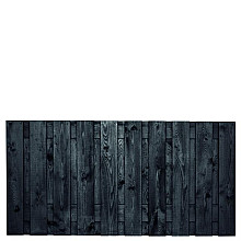 Tuinscherm zwart gesp. 21 planks (19+2) - Stuttgart 90x180cm - schutting