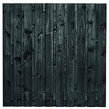 Tuinscherm zwart gesp. 21 planks (19+2) - Stuttgart 180x180cm - schutting